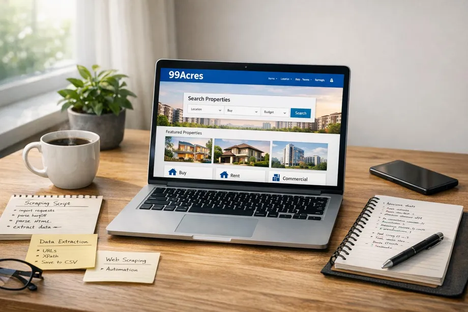 How to scrape 99acres Data?