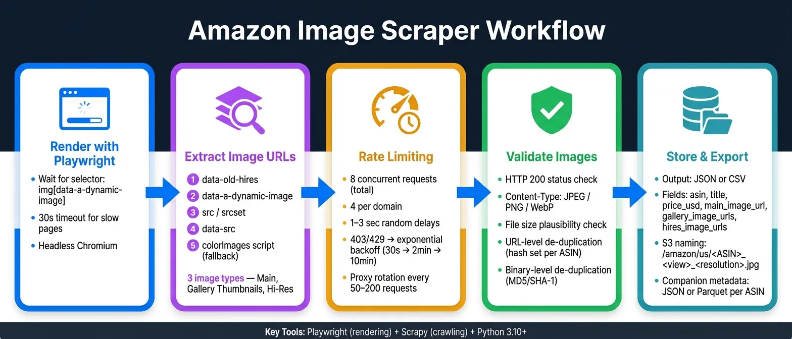 Amazon Image Scraper Workflow: From Page Load to Clean Data