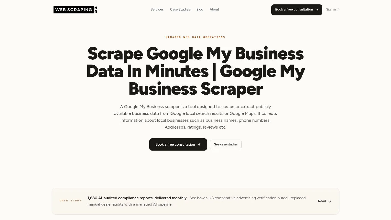 Website Scrapers - Google My Business Scraper