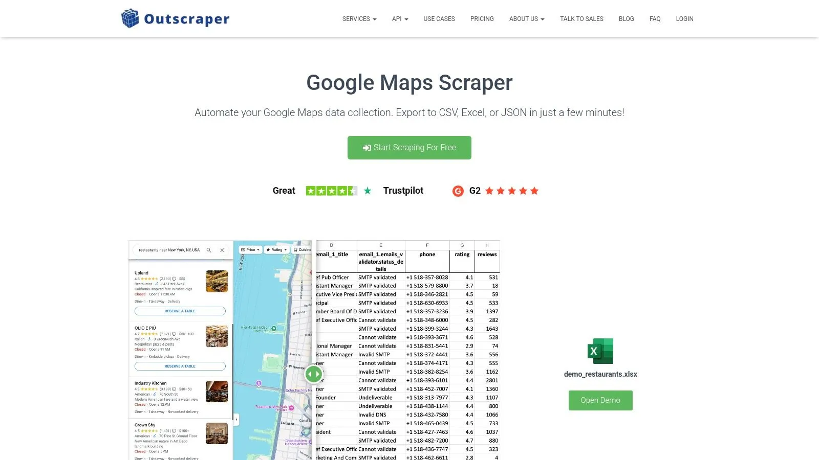 Outscraper, Google Maps Scraper