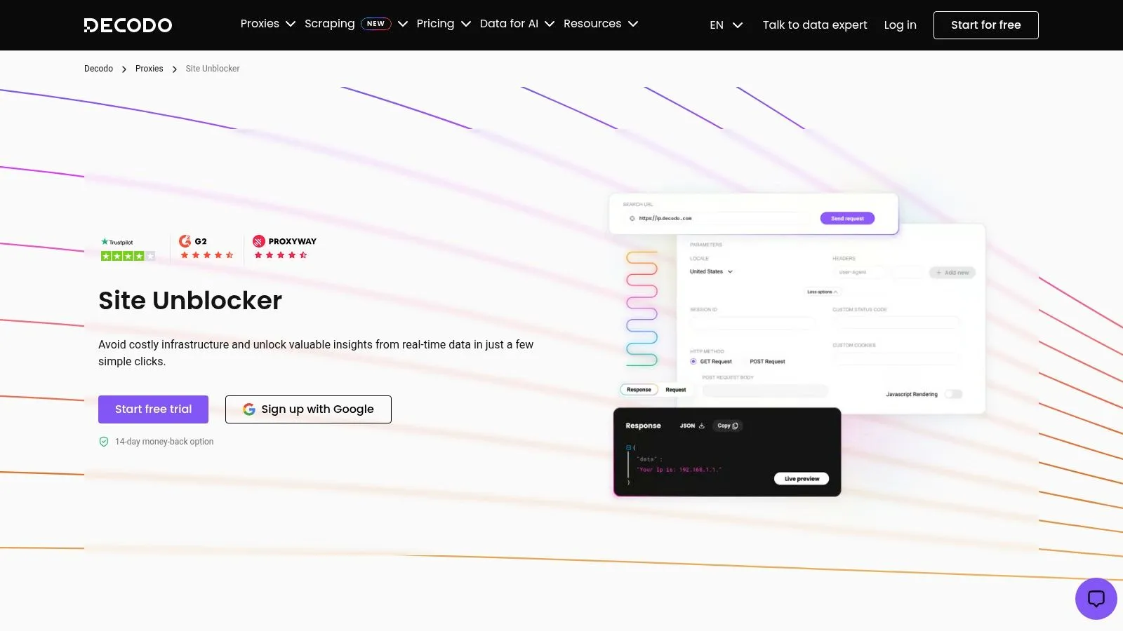 Decodo (formerly Smartproxy), Site Unblocker