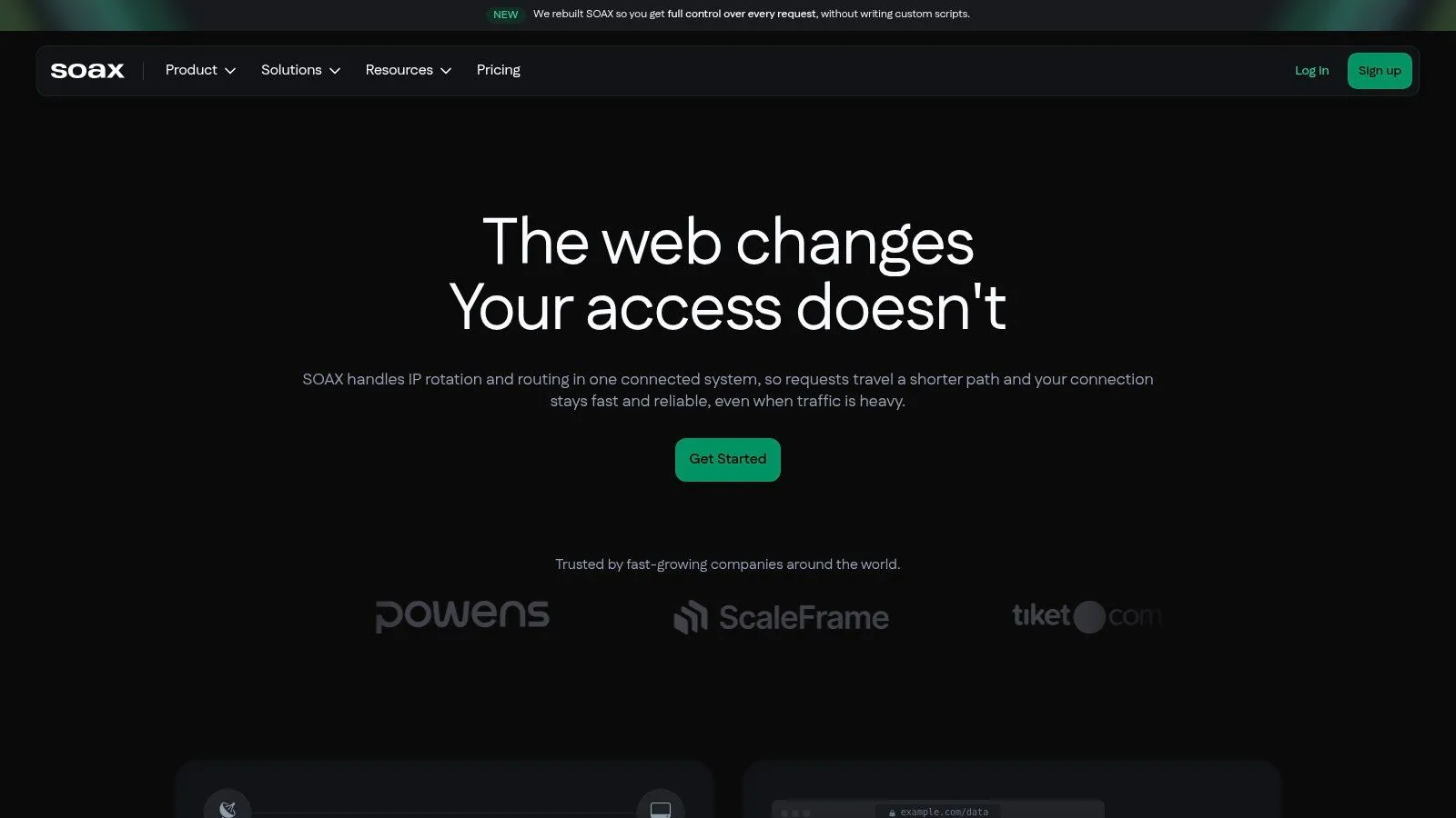 SOAX, Web Data API (unblocker‑style)