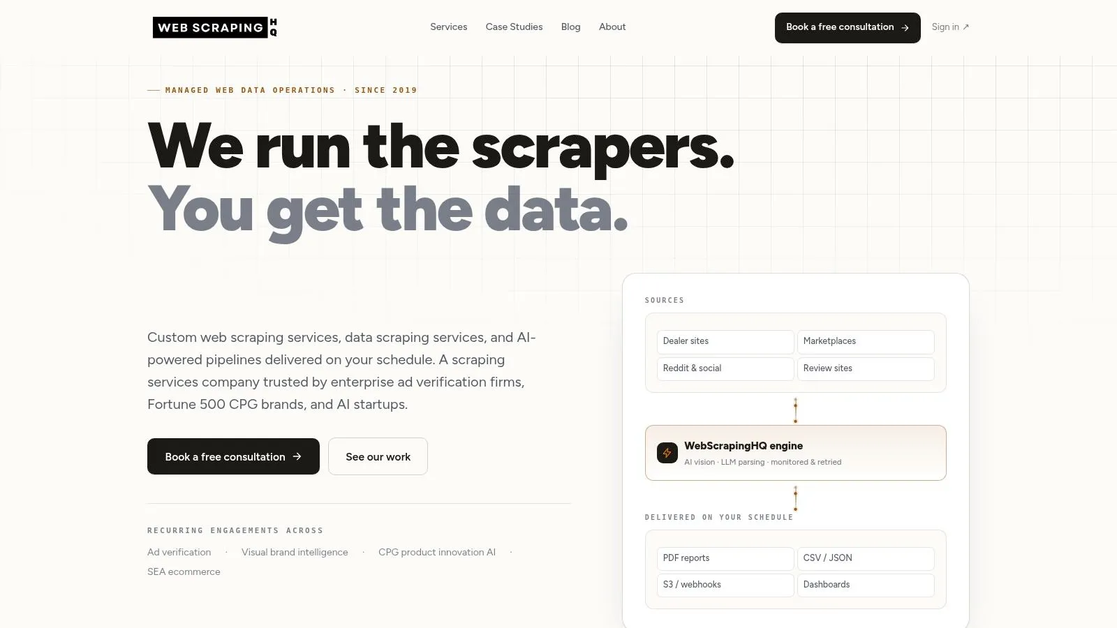 Screenshot from https://www.webscrapinghq.com